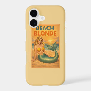 Beach Blonde Pin-Up Mermaid - Retro Coastal Phone