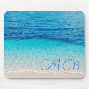  Beach Blue Ocean Aqua Sea Sky Vacation  Mouse Pad