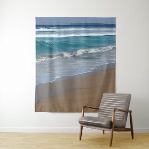 Beach Blue Ocean Waves Tapestry