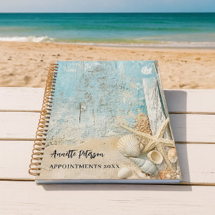 Beach blue sand starfish shell 2025 planner
