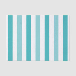 Beach Blue Turquoise Stripes Tissue Paper