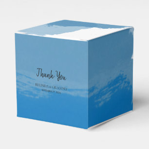 Beach Blue Watercolor Wedding Favor Box
