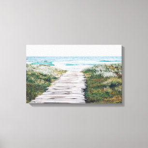 Beach Boardwalk Canvas Print
