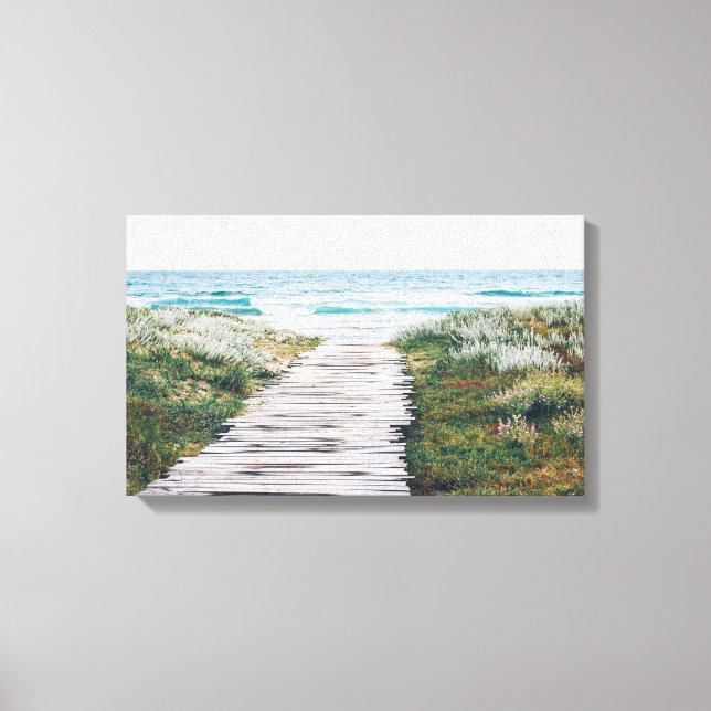 Beach Boardwalk Canvas Print (Front)