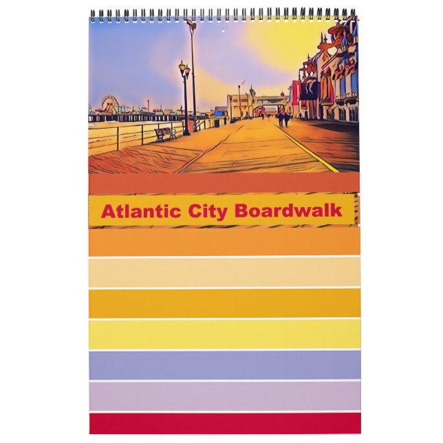 Beach Boardwalk Pop Art Calendar (Cover)