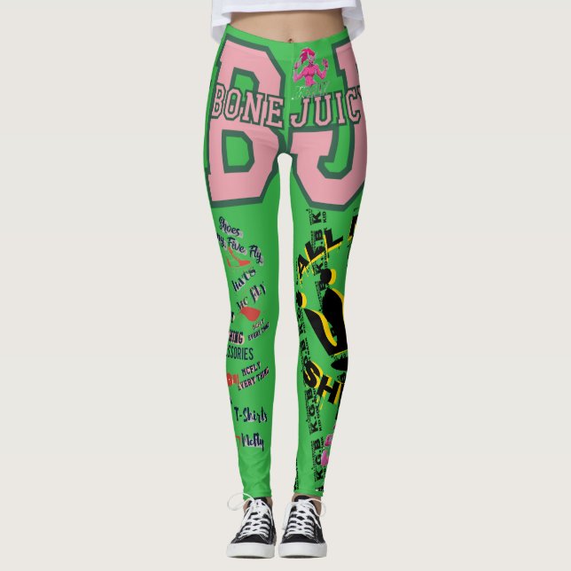Beach Bone Juicy All Mighty She Fly  Leggings (Front)