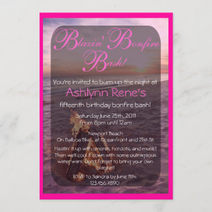 Beach Bonfire Invitation