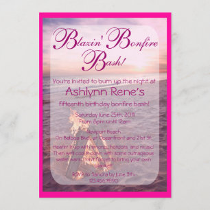 Beach Bonfire Invitation