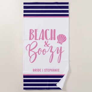 Beach & Boozy Personalized Bride Towel