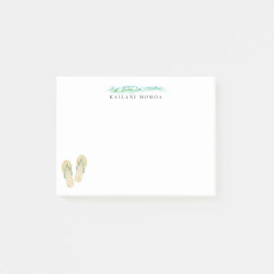 Beach Botanical Flip Flops Post-it Notes