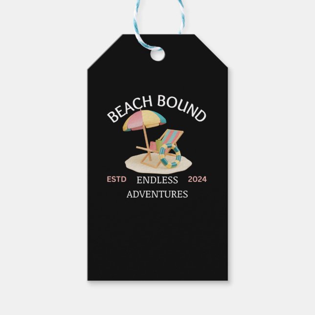Beach Bound Gift Tags (Front)
