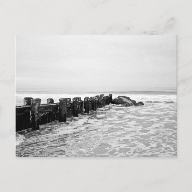 Beach Breakwater - Wide Postcard (Front)