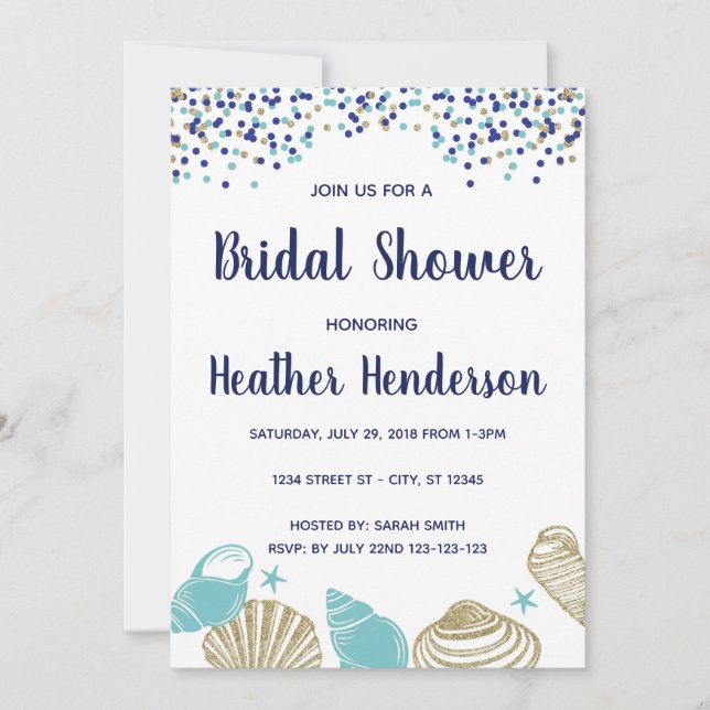 Beach Bridal Shower Invite (Front)