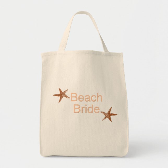 Beach Bride Starfish Design Tote Bag (Front)