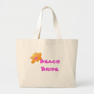 Beach Bride Tote Bag:  Hibiscus Design