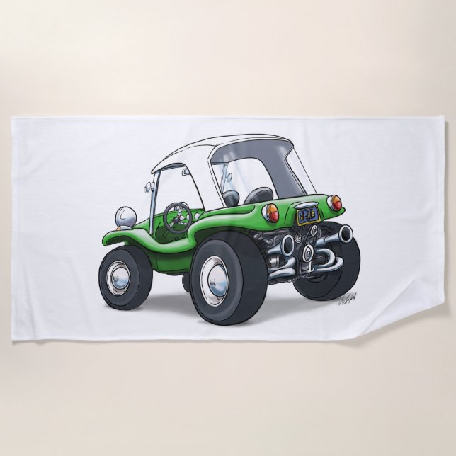 beach buggy (green hardtop) towel (Front)