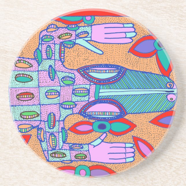 Beach Bum Croc Coaster (Front)