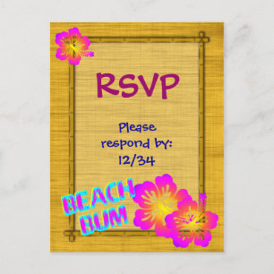 Beach Bum Custom RSVP Postcard