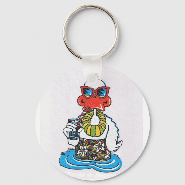 Beach Bum Duck Keychain (Front)