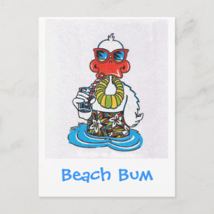 Beach Bum Duck Postcard