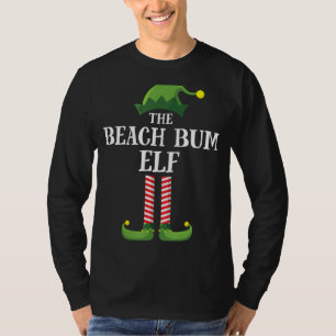 Beach Bum Elf Matching Family Group Christmas Funn T-Shirt