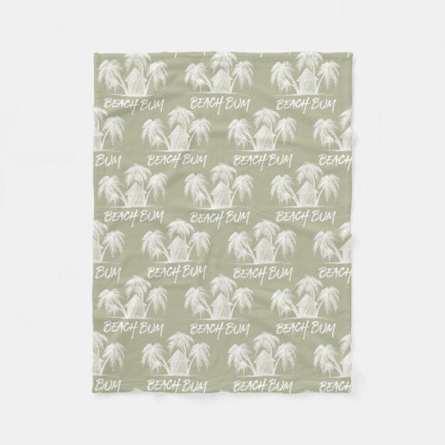 Beach Bum Fleece Blanket (Front)