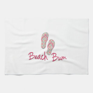 Beach bum flip flop design! kitchen towel