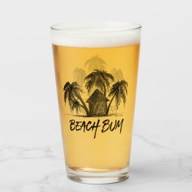 Beach Bum Glass (Front Filled)
