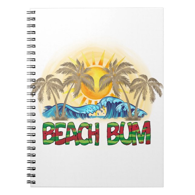 Beach Bum | Ocean Waves | Tropical Notebook (Front)