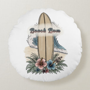 Beach Bum Round Pillow