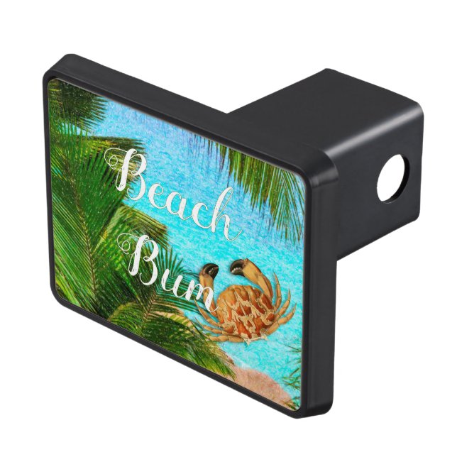 Beach Bum Summer Time Fun Trailer Hitch Cover (Top Right)