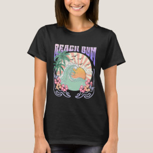 Beach Bum Sunset Summer Vacation Hawaii Family Mat T-Shirt