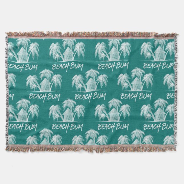 Beach Bum Throw Blanket (Front)