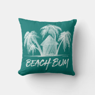 Beach Bum Throw Pillow