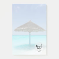 Beach Bum Typography - Umbrella on Tropical Beach