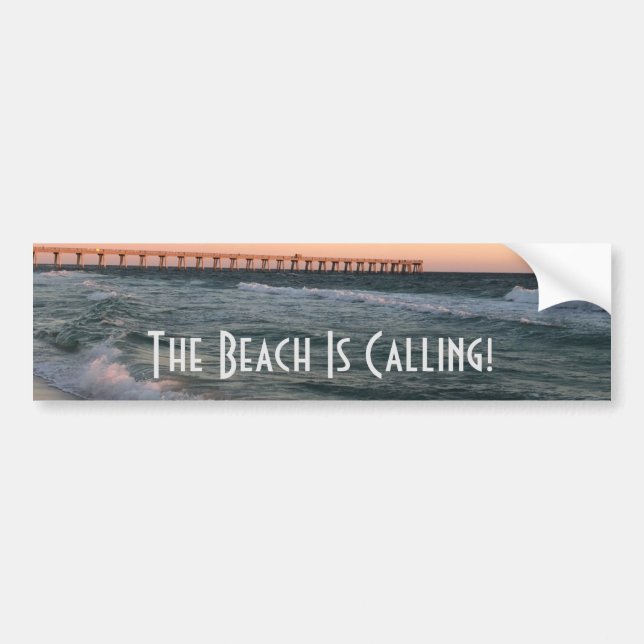 Beach Bumper Sticker (Front)