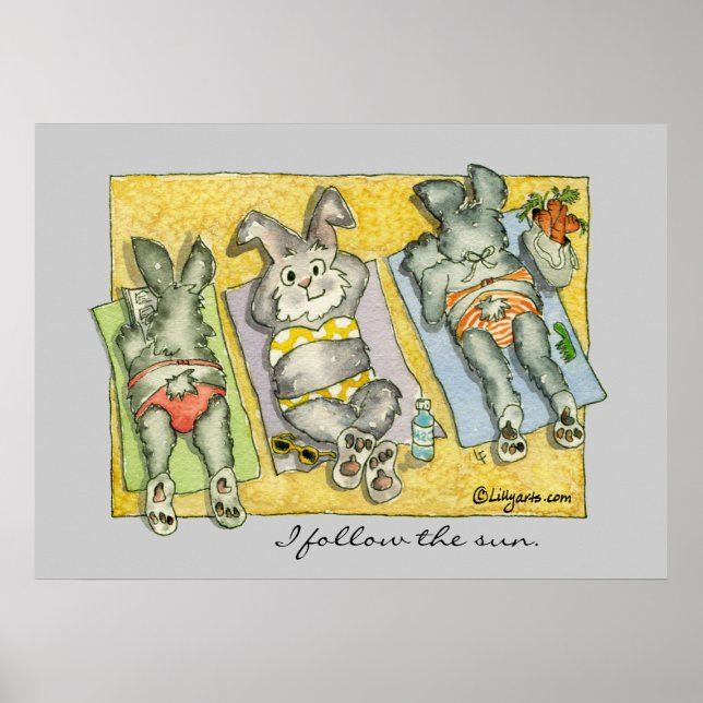 Beach Bums Buns Custom Poster Print (Front)