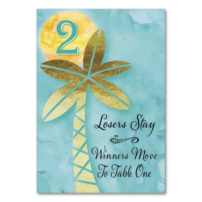 Beach Bunco Table Card #2 (Front)
