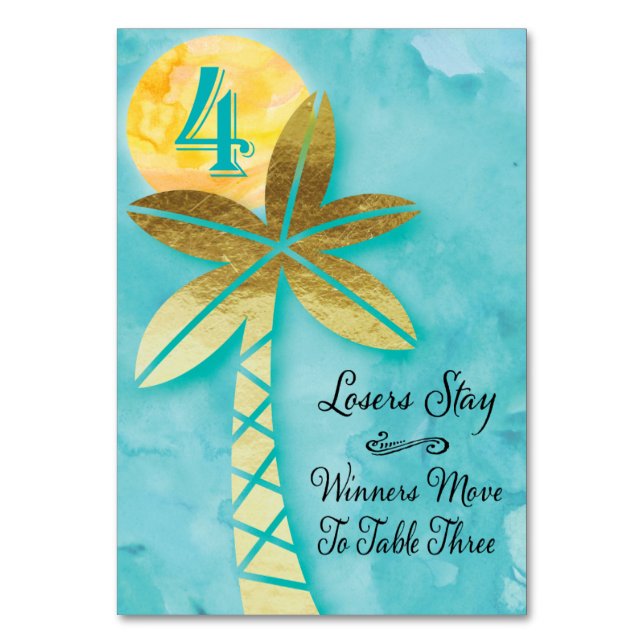 Beach Bunco Table Card #4 (Front)