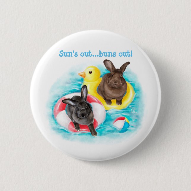 Beach Buns Button (Front)