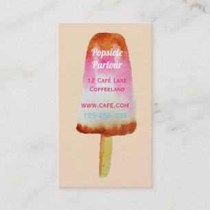 Beach cafe popsicle ice-blocks Summer Business Card