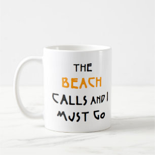 beach calls coffee mug