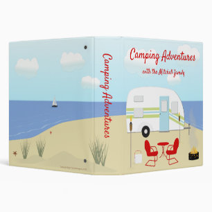 Beach Camping 3 Ring Binder