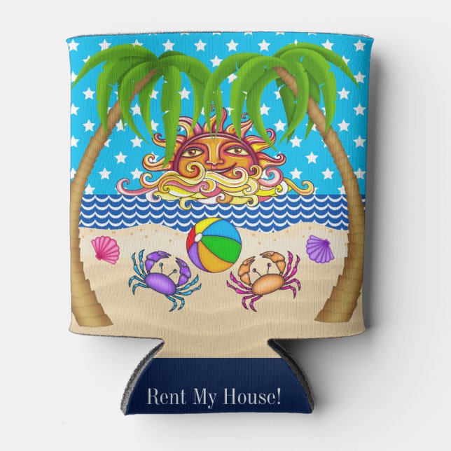 Beach Can Cooler - srf (Front)