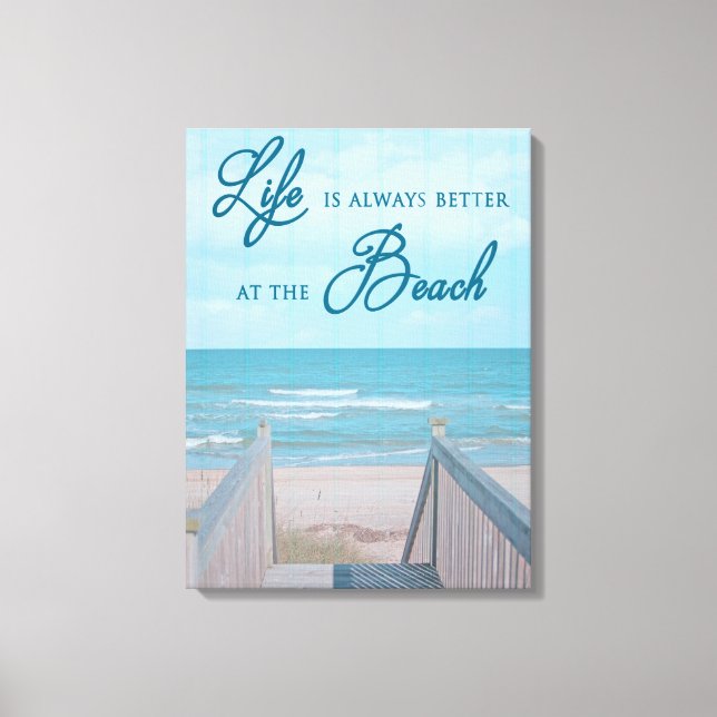 BEACH CANVAS PRINT WITH QUOTE (Front)