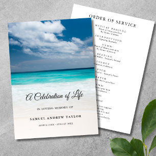 Beach Celebration of Life Funeral Program