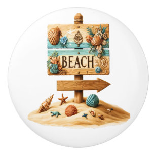 Beach ceramic knob