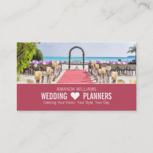 Beach Ceremony, Wedding Event Planner Business Card