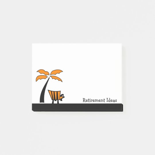 Beach Chair and Palm Tree Retirement Ideas Post-it Notes
