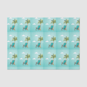 Beach Chair and Palm Tree Tissue Paper